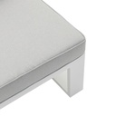 Modulo ampliacion Niland alu blanco y cojineria gris claro.