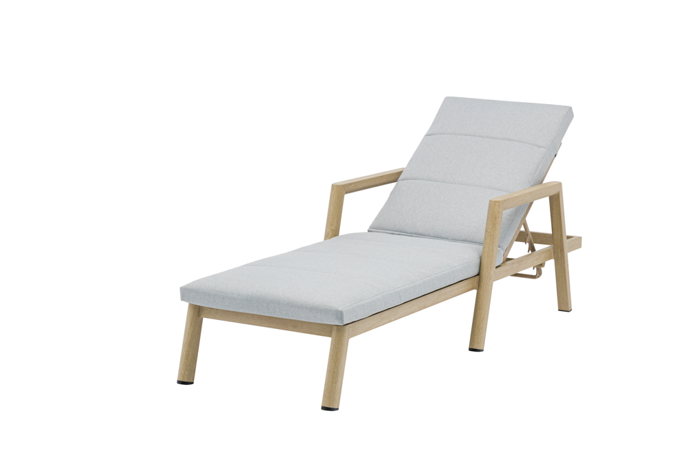 Tumbona Harmony aluminio efecto madera.