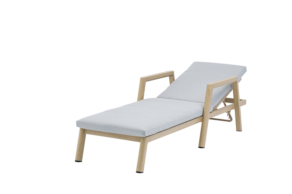 Tumbona Harmony aluminio efecto madera.
