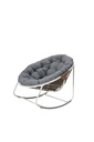 Butaca balancin Bely aluminio y rattan sintetico