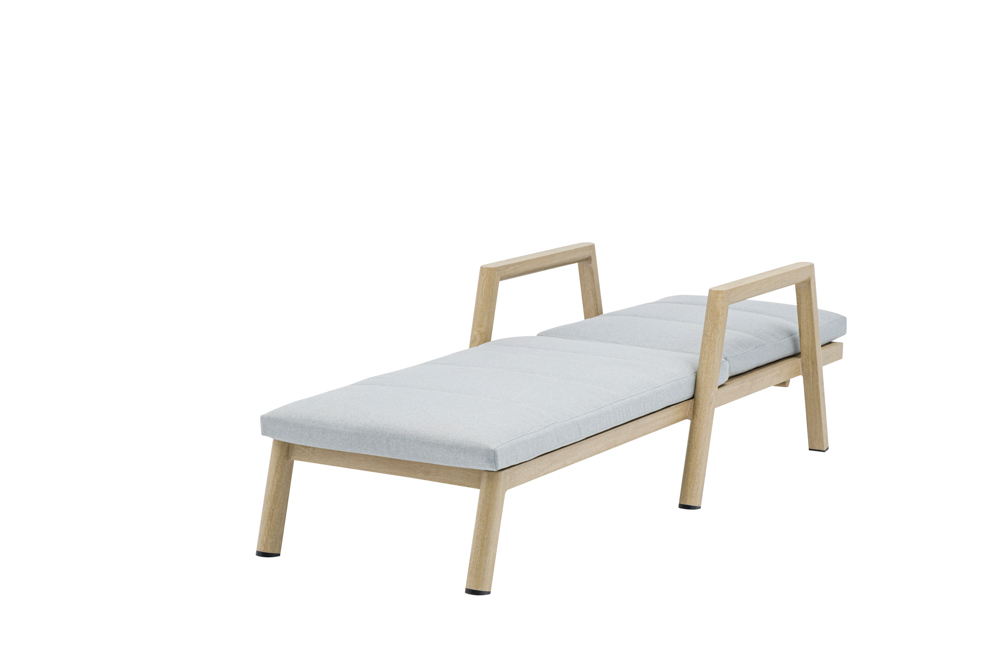Tumbona Harmony aluminio efecto madera.