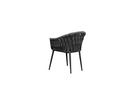 Sillon meridian aluminio antracita cuerda antracita y cojin gris  medio