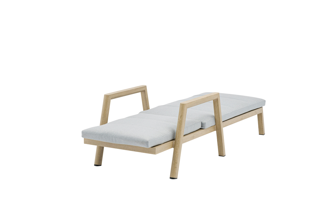 Tumbona Harmony aluminio efecto madera.