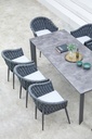 Sillon meridian aluminio antracita cuerda antracita y cojin gris  medio