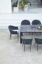 Sillon meridian aluminio antracita cuerda antracita y cojin gris  medio
