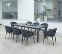 Sillon meridian aluminio antracita cuerda antracita y cojin gris  medio