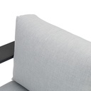 Sofa 3 plazas Ione aluminio antracita y textil gris medio 