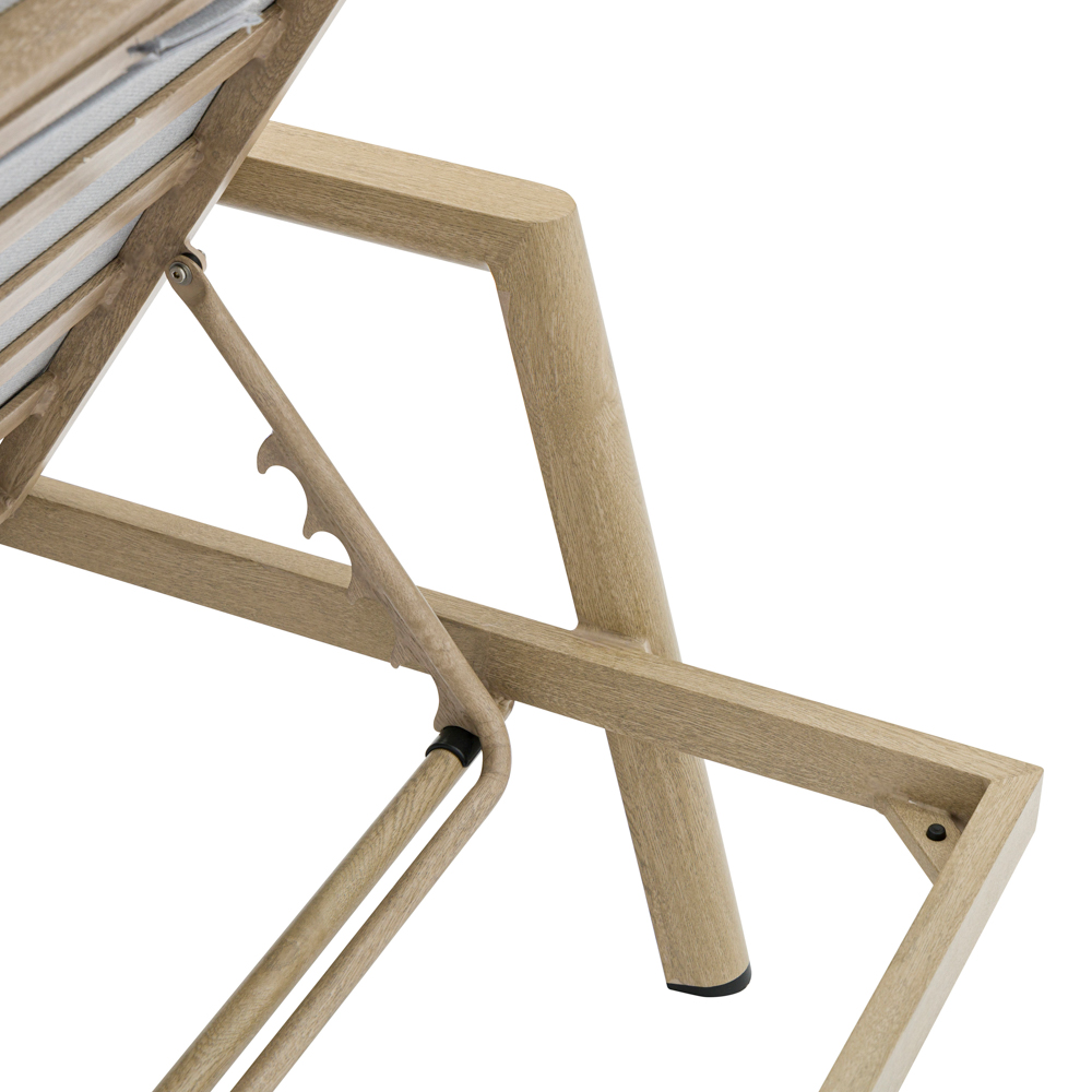 Tumbona Harmony aluminio efecto madera.
