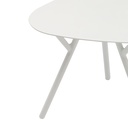 Mesa auxiliar Galt diam.50 aluminio blanco