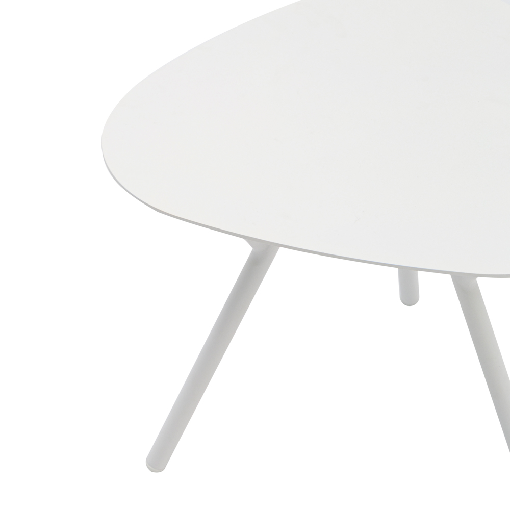 Mesa auxiliar Galt diam.50 aluminio blanco