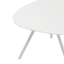 Mesa auxiliar Galt diam.50 aluminio blanco