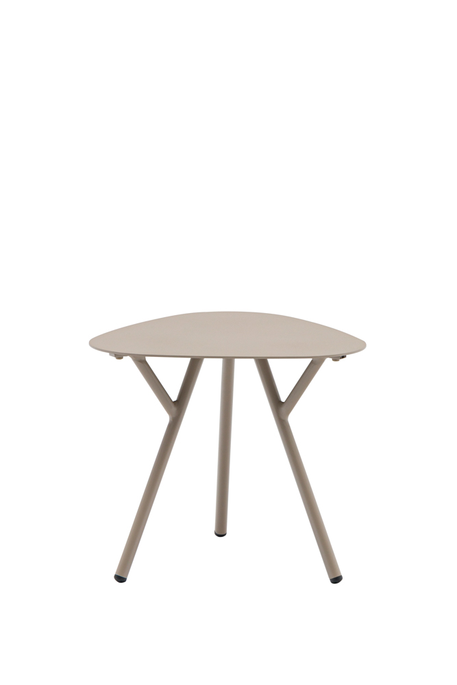 Mesa auxiliar Galt diam.50 aluminio taupe