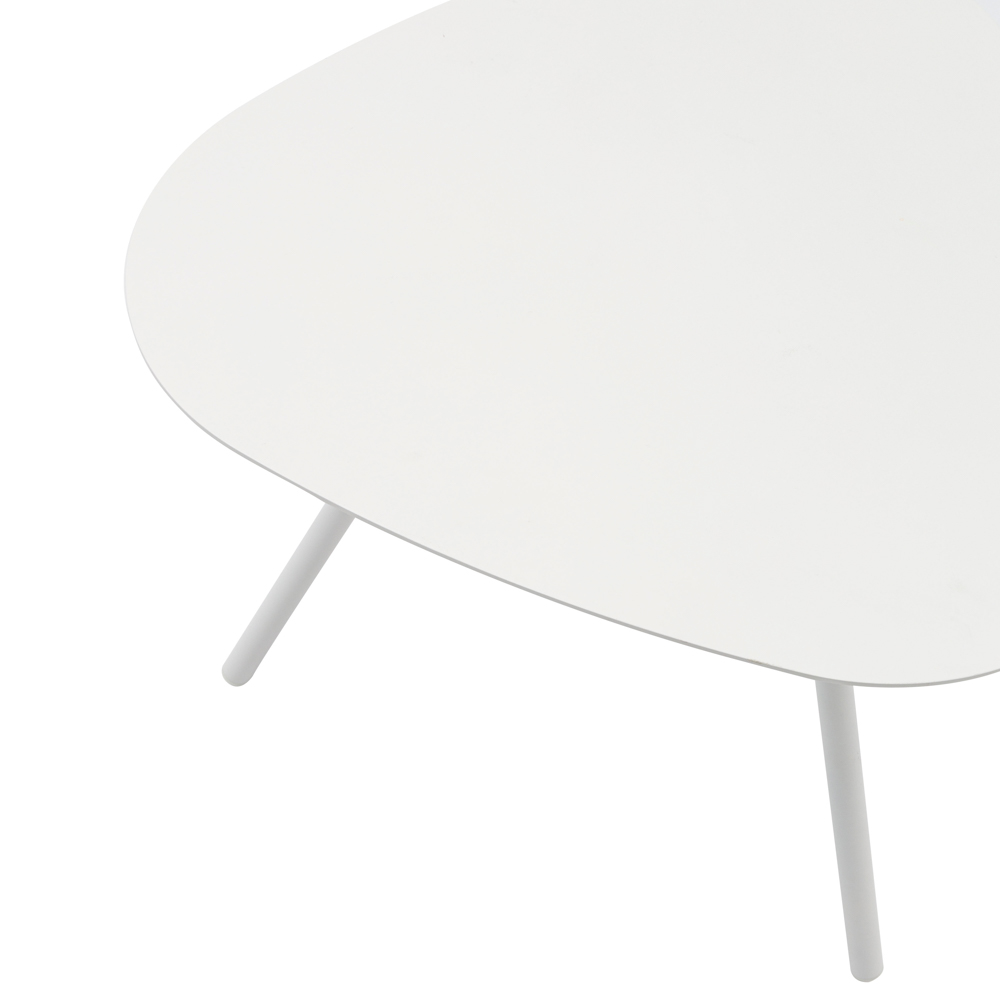 Mesa auxiliar Galt diam.60 aluminio blanco