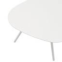 Mesa auxiliar Galt diam.60 aluminio blanco