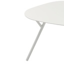 Mesa auxiliar Galt diam.60 aluminio blanco