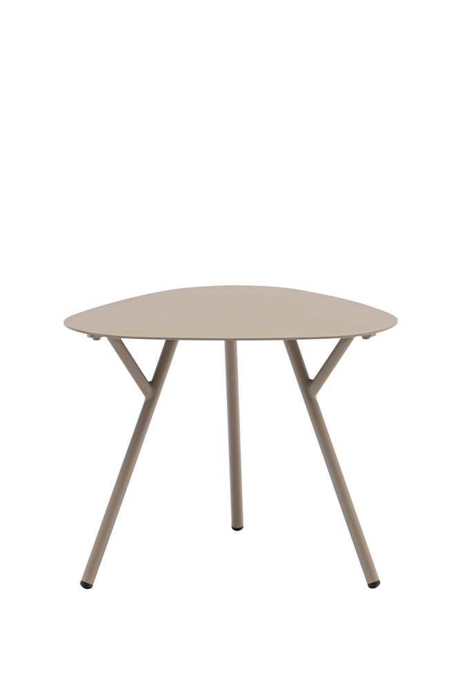 Mesa auxiliar Galt diam.60 aluminio taupe