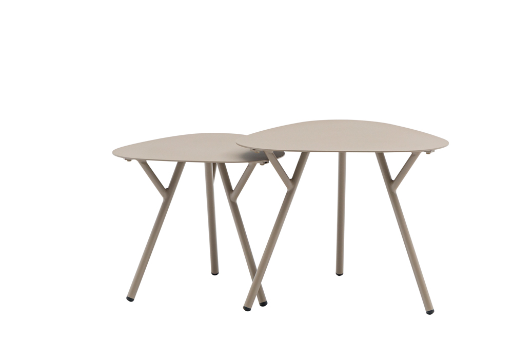 Mesa auxiliar Galt diam.60 aluminio taupe