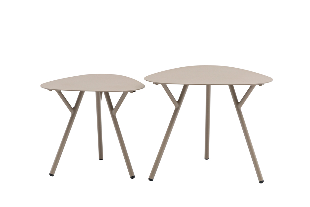 Mesa auxiliar Galt diam.60 aluminio taupe