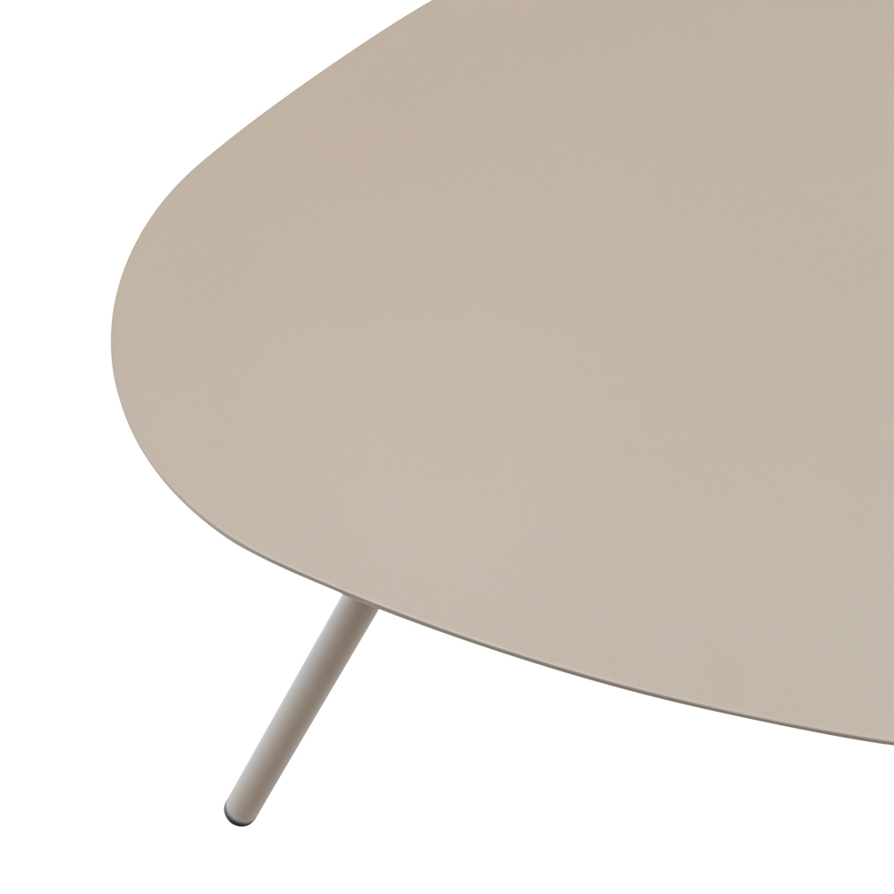 Mesa auxiliar Galt diam.60 aluminio taupe