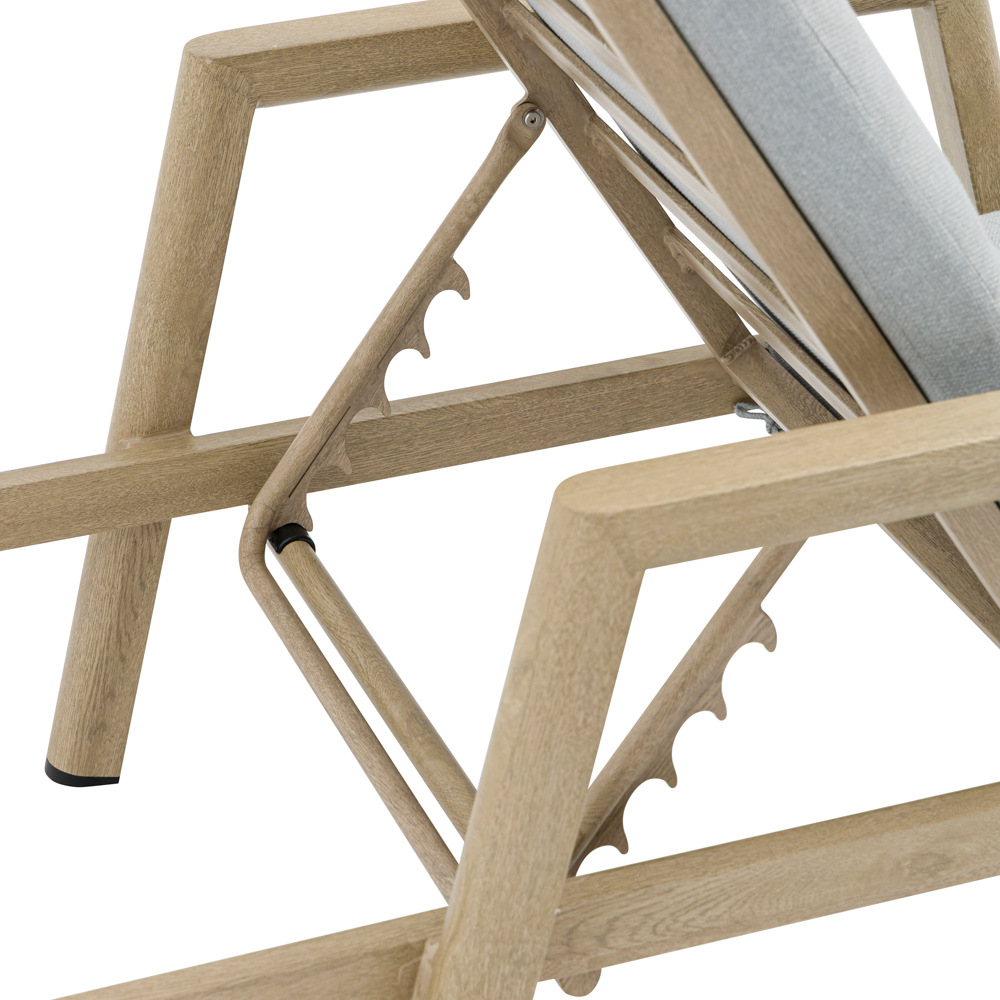 Tumbona Harmony aluminio efecto madera.