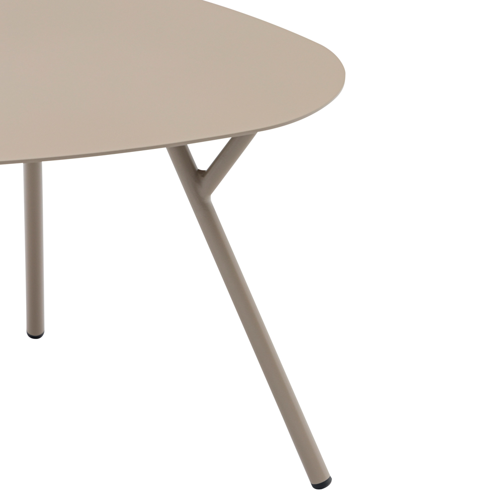 Mesa auxiliar Galt diam.60 aluminio taupe