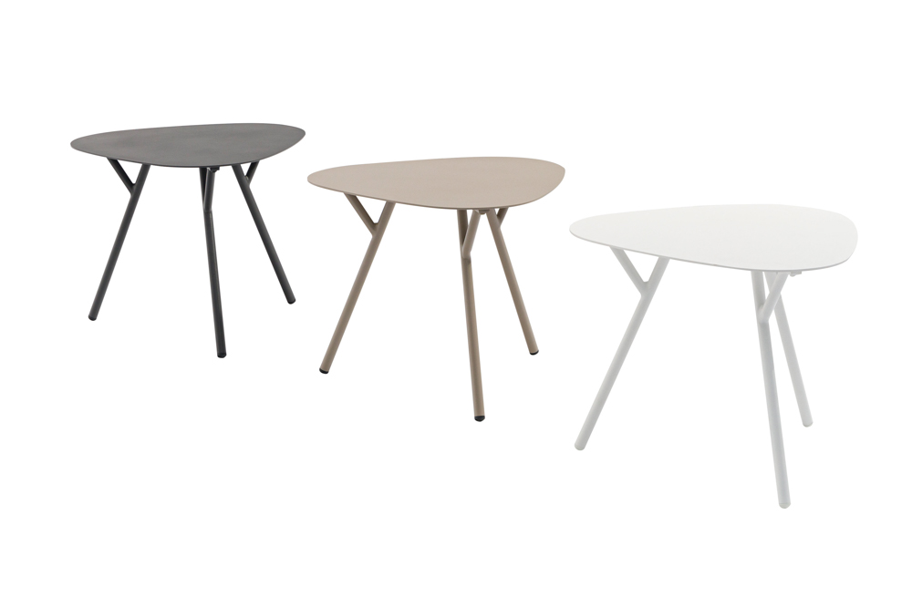 Mesa auxiliar Galt diam.60 aluminio taupe