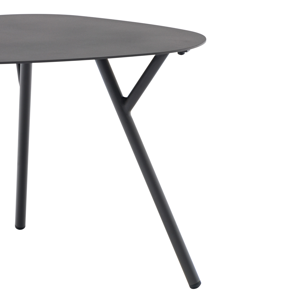 Mesa auxiliar Galt diam.60 aluminio antracita