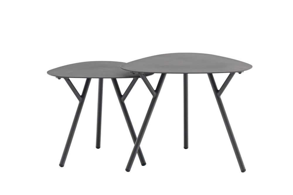 Mesa auxiliar Galt diam.60 aluminio antracita