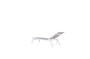 Tumbona Galt aluminio blanco y textilene gris claro