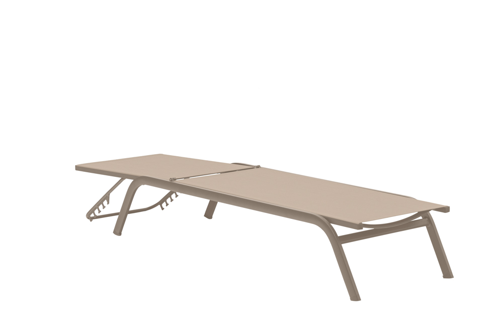 Tumbona Galt aluminio taupe y textilene taupe