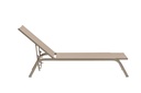 Tumbona Galt aluminio taupe y textilene taupe