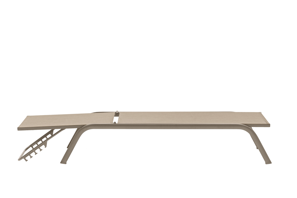 Tumbona Galt aluminio taupe y textilene taupe