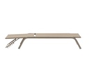 Tumbona Galt aluminio taupe y textilene taupe