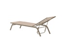 Tumbona Galt aluminio taupe y textilene taupe