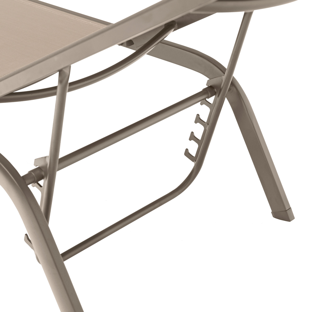 Tumbona Galt aluminio taupe y textilene taupe