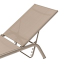 Tumbona Galt aluminio taupe y textilene taupe