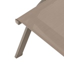 Tumbona Galt aluminio taupe y textilene taupe