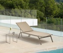 Tumbona Galt aluminio taupe y textilene taupe