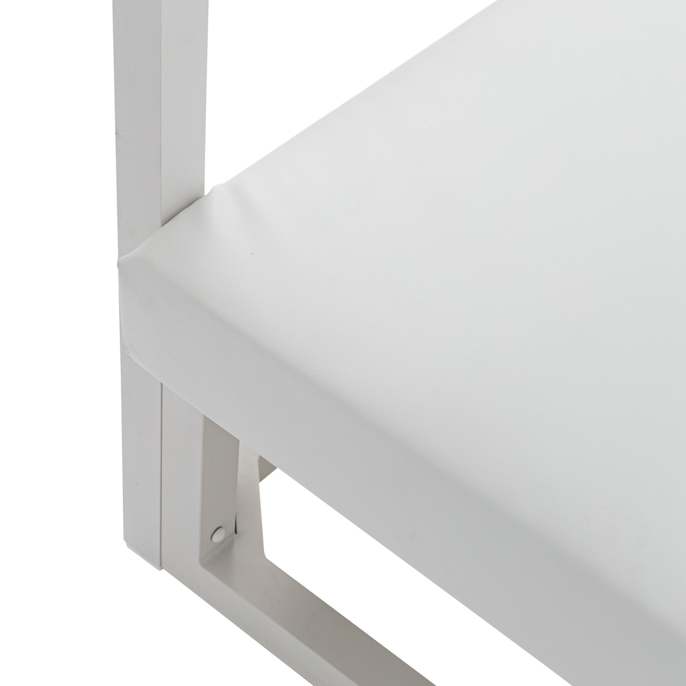 Daybed Edna Aluminio y tejido nautico blanco
