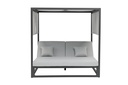 Daybed Edna Aluminio Antracita  y textil gris  medio
