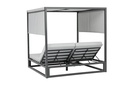 Daybed Edna Aluminio Antracita  y textil gris  medio