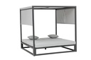 Daybed Edna Aluminio Antracita  y textil gris  medio