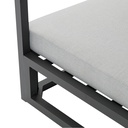 Daybed Edna Aluminio Antracita  y textil gris  medio