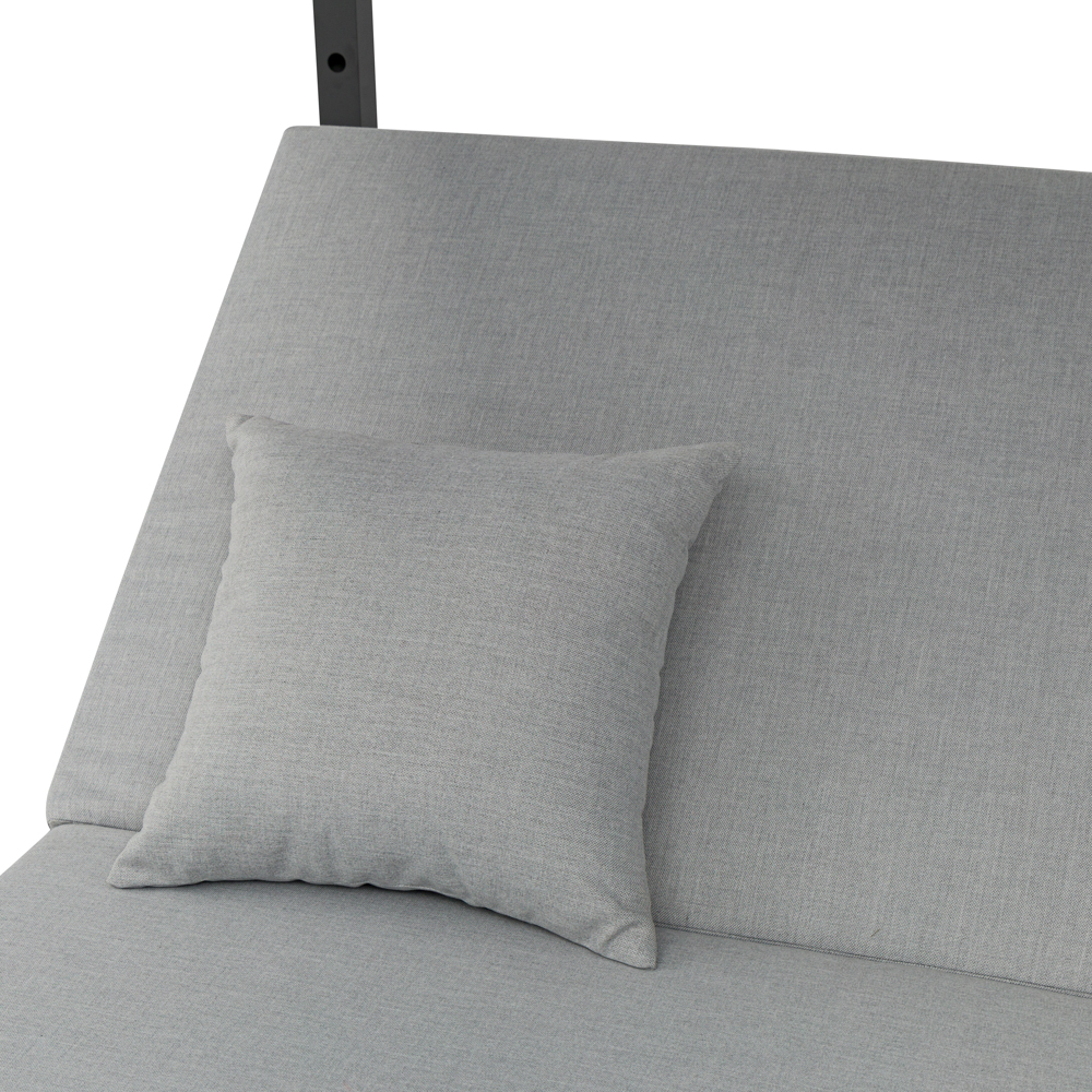 Daybed Edna Aluminio Antracita  y textil gris  medio