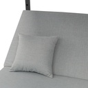 Daybed Edna Aluminio Antracita  y textil gris  medio