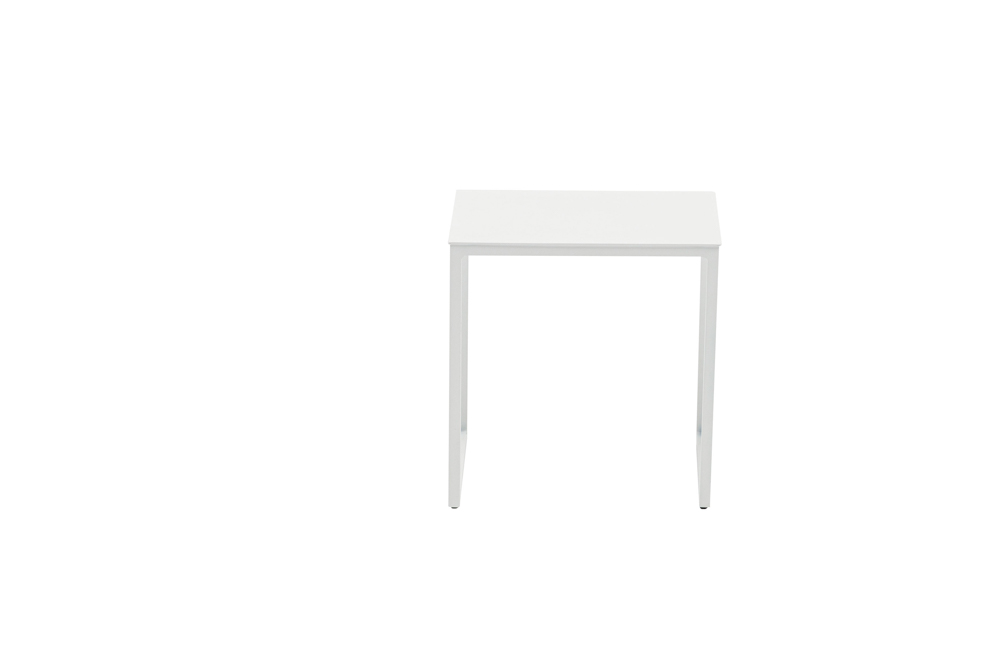 Mesa auxiliar Davis aluminio blanco