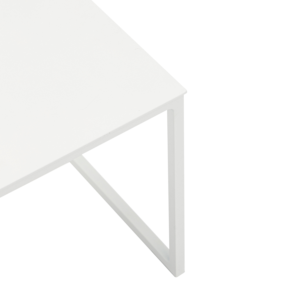 Mesa auxiliar Davis aluminio blanco