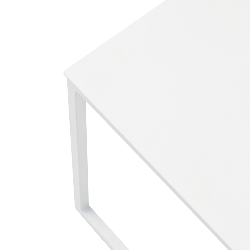 Mesa auxiliar Davis aluminio blanco