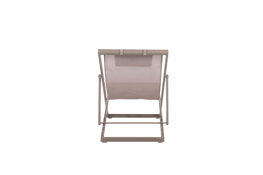 Tumbona Davis aluminio taupe y textilene taupe
