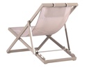 Tumbona Davis aluminio taupe y textilene taupe